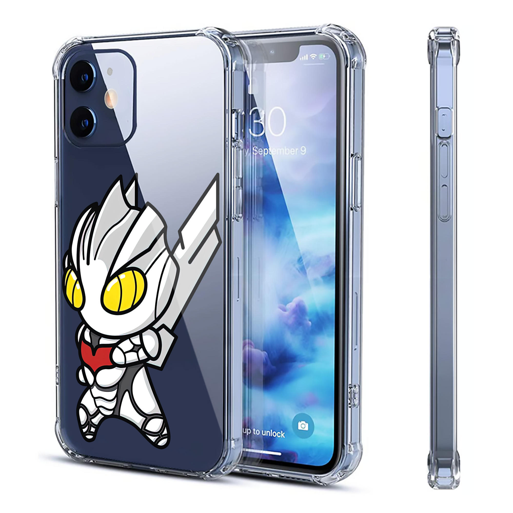 （画像用） ウルトラマン Ultraman 【iPhone 12シリーズ対応】透明スマホケース（クリアソフトケース）